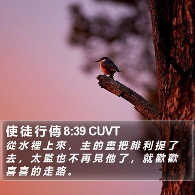 使 徒 行 傳 8:39 CUVT Bible Verse Image