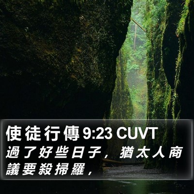 使 徒 行 傳 9:23 CUVT Bible Verse Image