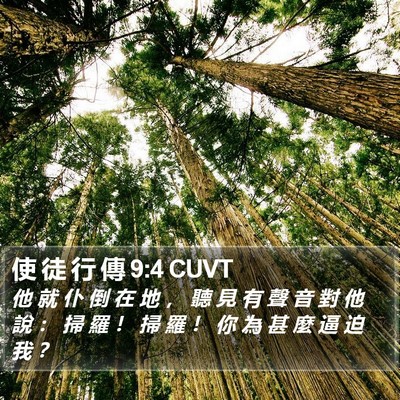 使 徒 行 傳 9:4 CUVT Bible Verse Image