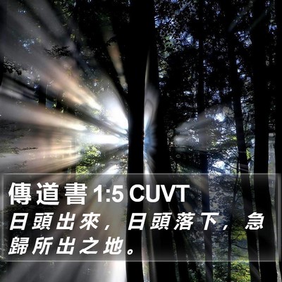 傳 道 書 1:5 CUVT Bible Verse Image