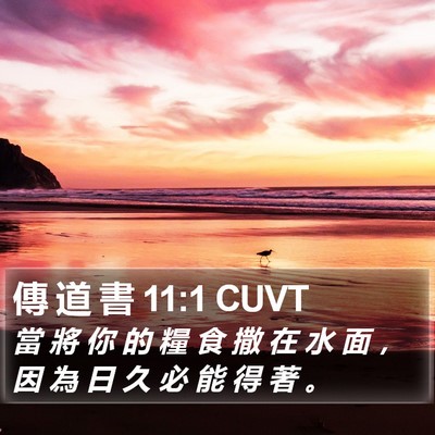 傳 道 書 11:1 CUVT Bible Verse Image