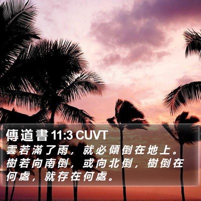 傳 道 書 11:3 CUVT Bible Verse Image