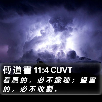 傳 道 書 11:4 CUVT Bible Verse Image