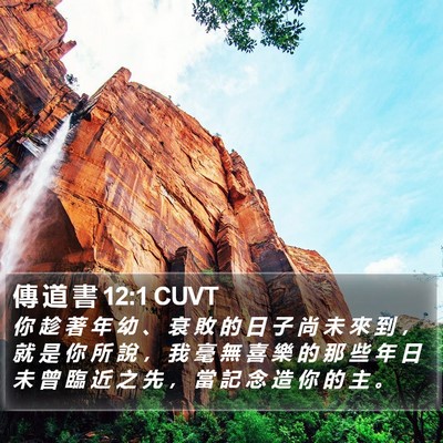 傳 道 書 12:1 CUVT Bible Verse Image