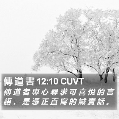 傳 道 書 12:10 CUVT Bible Verse Image