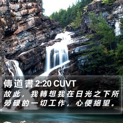 傳 道 書 2:20 CUVT Bible Verse Image