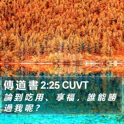 傳 道 書 2:25 CUVT Bible Verse Image