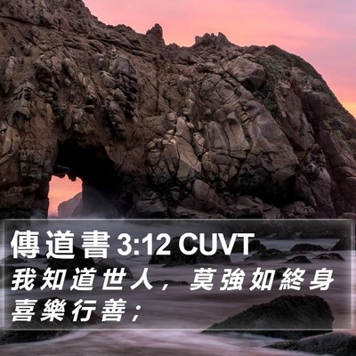 傳 道 書 3:12 CUVT Bible Verse Image