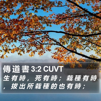 傳 道 書 3:2 CUVT Bible Verse Image