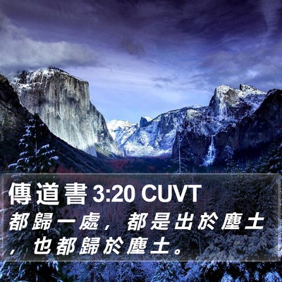 傳 道 書 3:20 CUVT Bible Verse Image