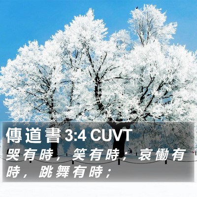 傳 道 書 3:4 CUVT Bible Verse Image
