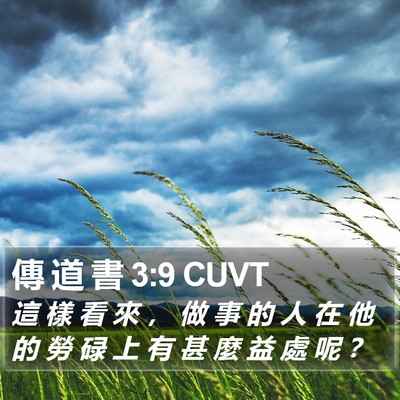 傳 道 書 3:9 CUVT Bible Verse Image