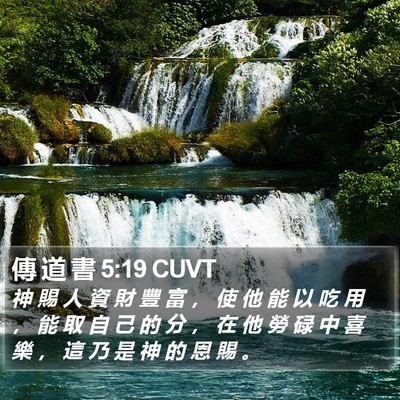 傳 道 書 5:19 CUVT Bible Verse Image