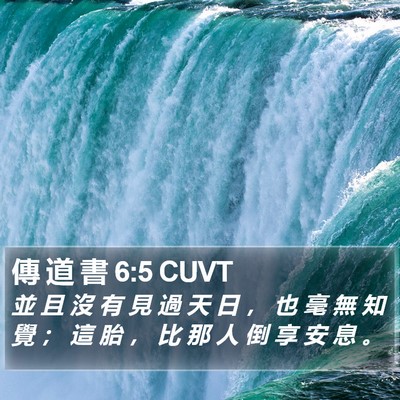 傳 道 書 6:5 CUVT Bible Verse Image