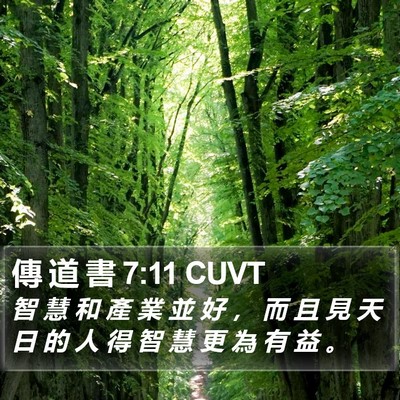 傳 道 書 7:11 CUVT Bible Verse Image