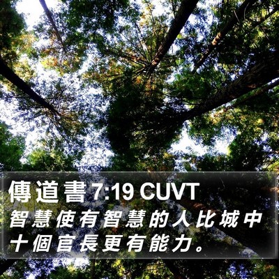 傳 道 書 7:19 CUVT Bible Verse Image