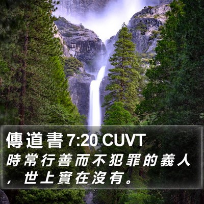 傳 道 書 7:20 CUVT Bible Verse Image