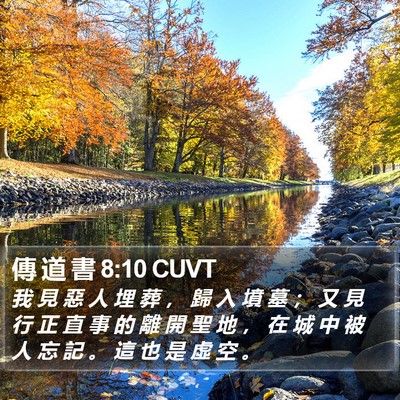 傳 道 書 8:10 CUVT Bible Verse Image