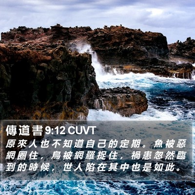 傳 道 書 9:12 CUVT Bible Verse Image