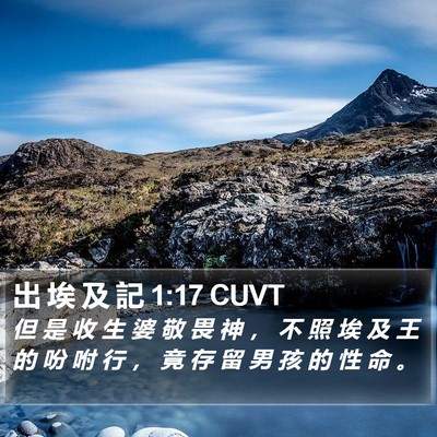 出 埃 及 記 1:17 CUVT Bible Verse Image