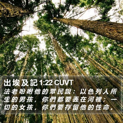出 埃 及 記 1:22 CUVT Bible Verse Image