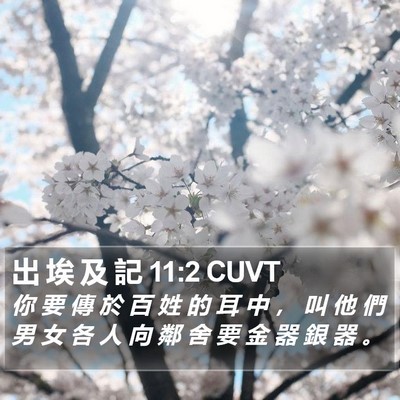 出 埃 及 記 11:2 CUVT Bible Verse Image