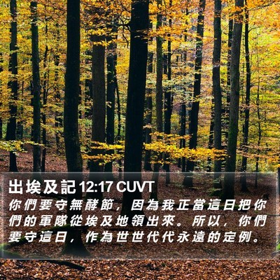 出 埃 及 記 12:17 CUVT Bible Verse Image