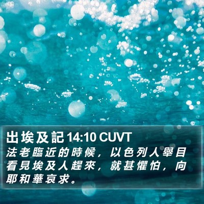出 埃 及 記 14:10 CUVT Bible Verse Image