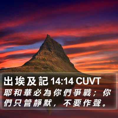 出 埃 及 記 14:14 CUVT Bible Verse Image