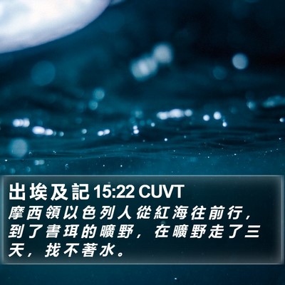 出 埃 及 記 15:22 CUVT Bible Verse Image