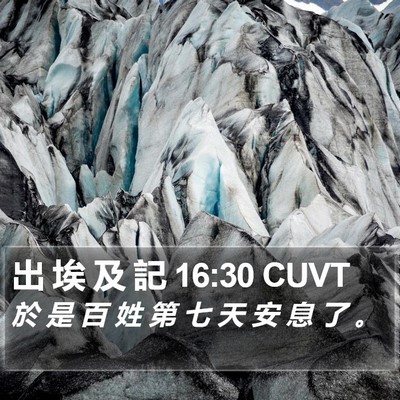 出 埃 及 記 16:30 CUVT Bible Verse Image