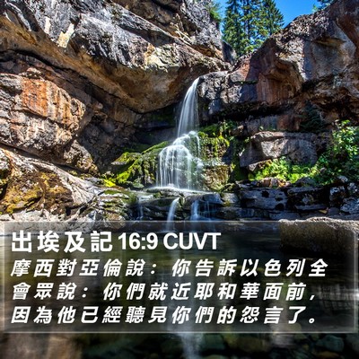 出 埃 及 記 16:9 CUVT Bible Verse Image