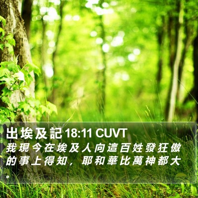 出 埃 及 記 18:11 CUVT Bible Verse Image