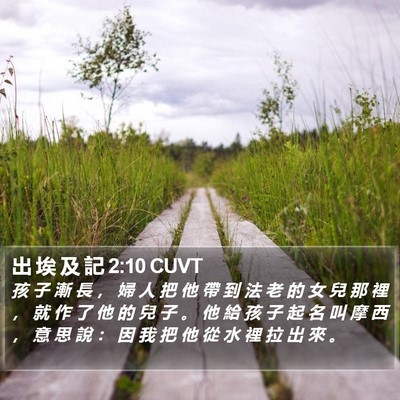出 埃 及 記 2:10 CUVT Bible Verse Image