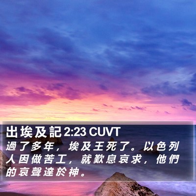 出 埃 及 記 2:23 CUVT Bible Verse Image