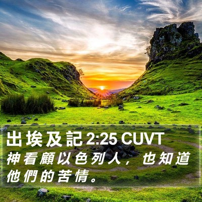 出 埃 及 記 2:25 CUVT Bible Verse Image