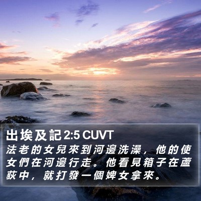 出 埃 及 記 2:5 CUVT Bible Verse Image