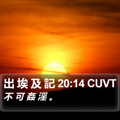 出 埃 及 記 20:14 CUVT Bible Verse Image