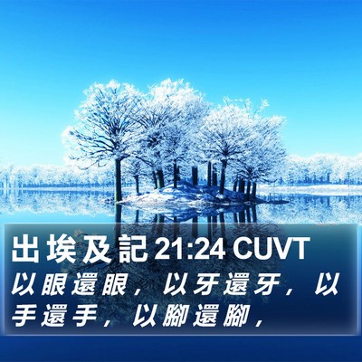 出 埃 及 記 21:24 CUVT Bible Verse Image