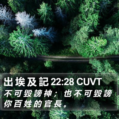 出 埃 及 記 22:28 CUVT Bible Verse Image