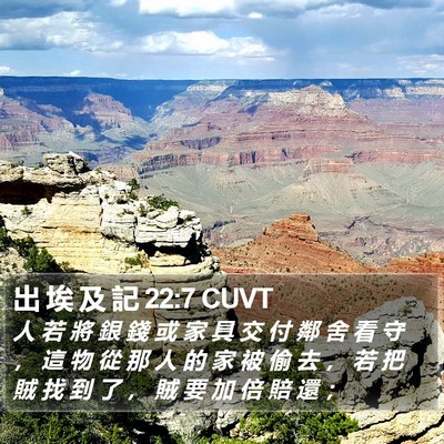 出 埃 及 記 22:7 CUVT Bible Verse Image