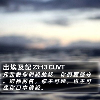 出 埃 及 記 23:13 CUVT Bible Verse Image