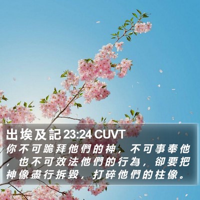 出 埃 及 記 23:24 CUVT Bible Verse Image