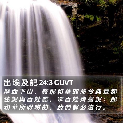 出 埃 及 記 24:3 CUVT Bible Verse Image