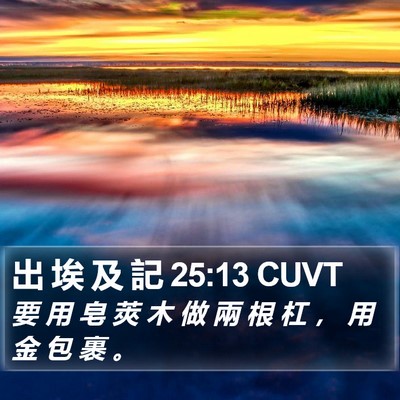 出 埃 及 記 25:13 CUVT Bible Verse Image