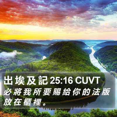 出 埃 及 記 25:16 CUVT Bible Verse Image