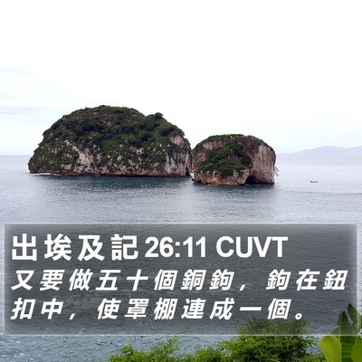 出 埃 及 記 26:11 CUVT Bible Verse Image
