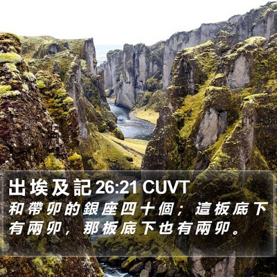 出 埃 及 記 26:21 CUVT Bible Verse Image