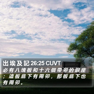 出 埃 及 記 26:25 CUVT Bible Verse Image