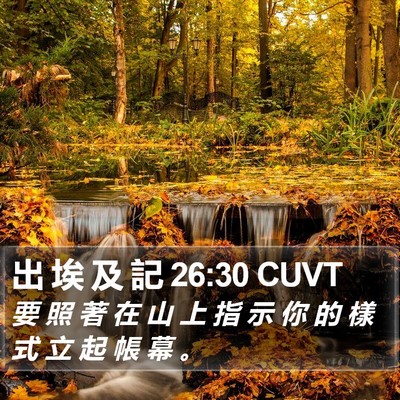 出 埃 及 記 26:30 CUVT Bible Verse Image